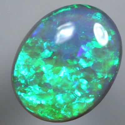 SOLID SEMI BLACK OPAL Crisp bright green and light turquoise